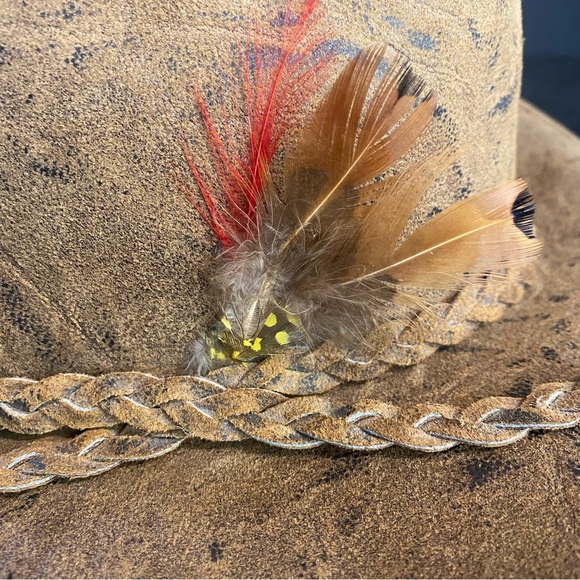 Leather Indiana Jones Style Cowboy Hat - Picture 7 of 11